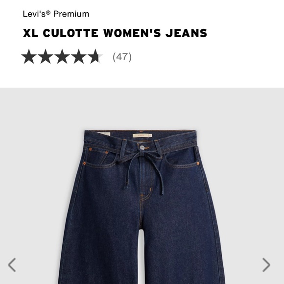 Levi’s XL CULOTTE WOMEN'S JEANS NWT Size 26 - Picture 9 of 15